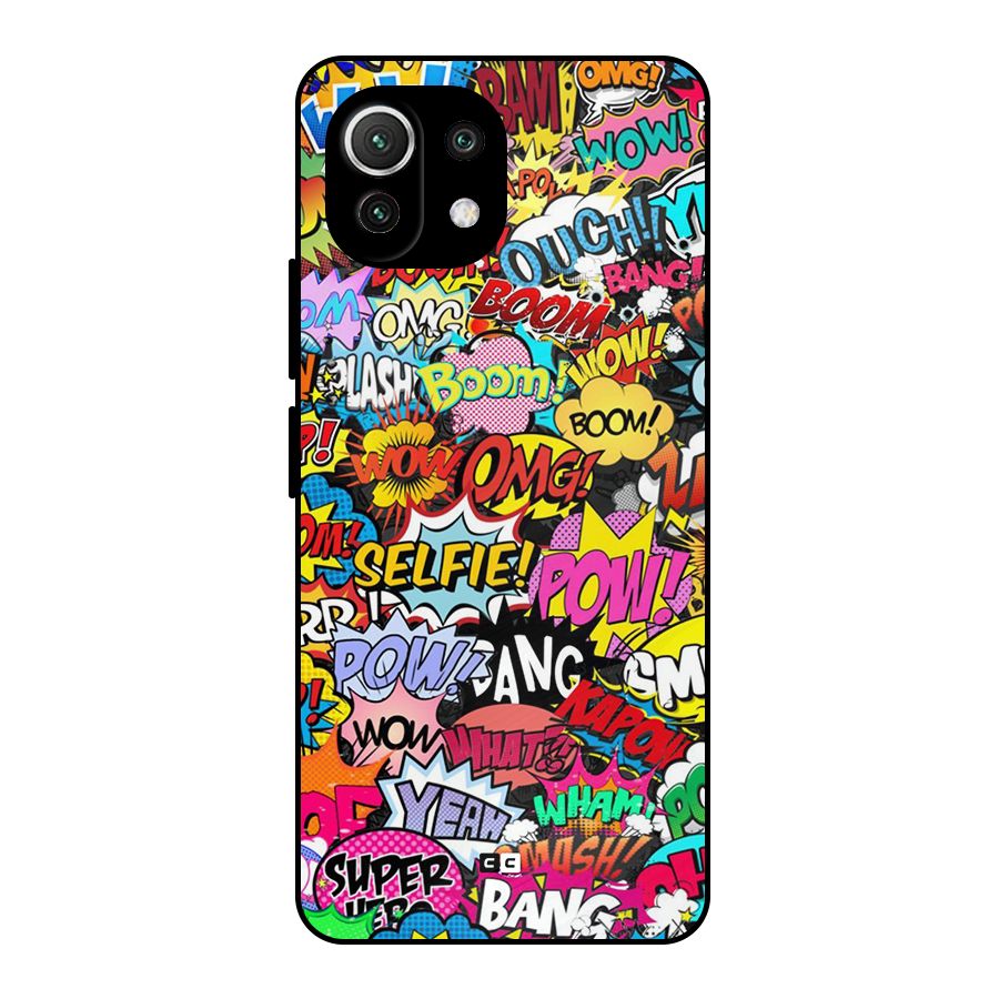 Comic Ringtone Metal Back Case for Mi 11 Lite
