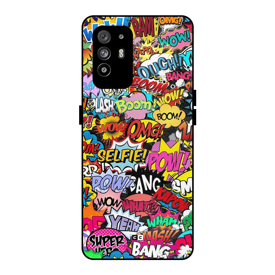 Comic Ringtone Metal Back Case for Oppo F19 Pro Plus 5G