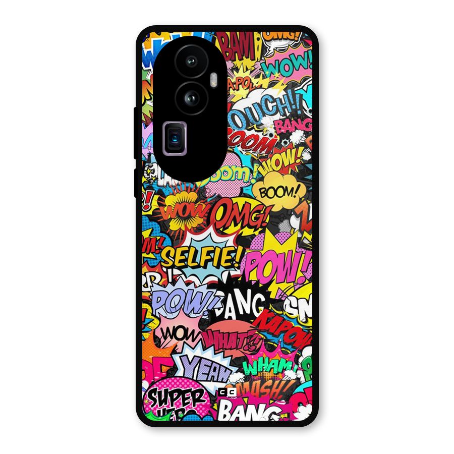 Comic Ringtone Metal Back Case for Oppo Reno10 Pro Plus