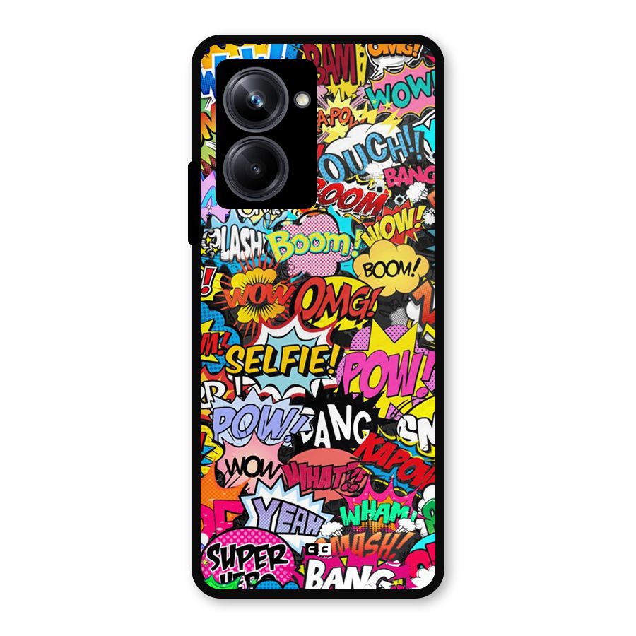 Comic Ringtone Metal Back Case for Realme 10 Pro