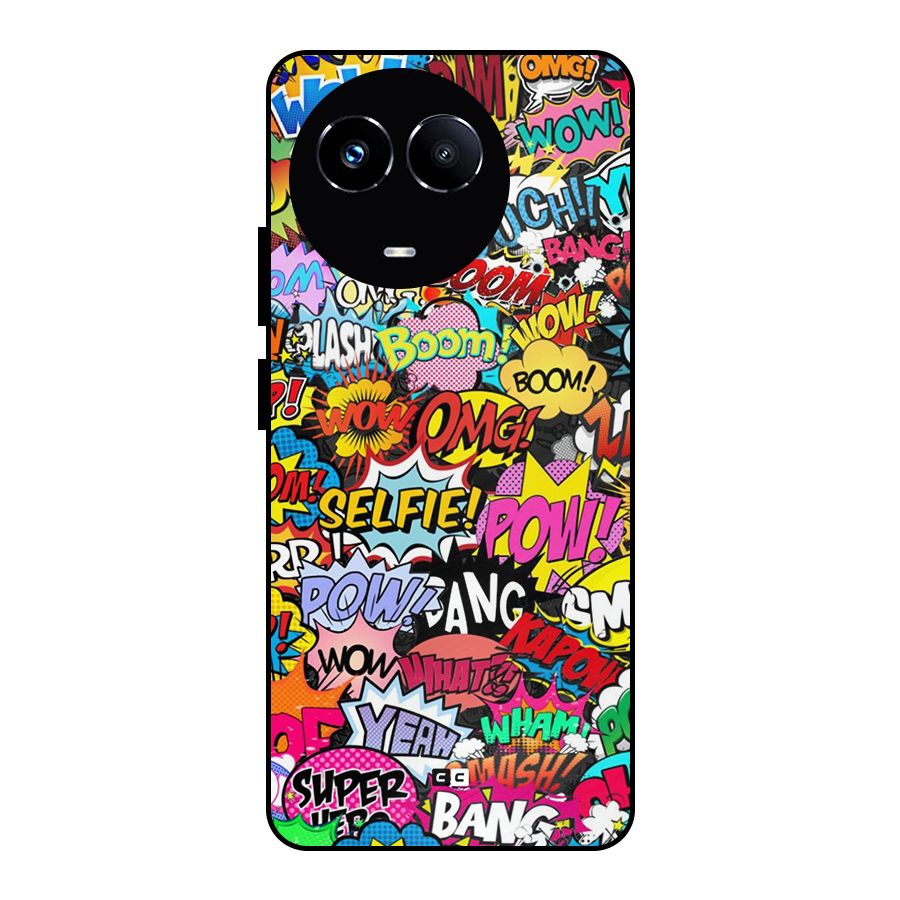 Comic Ringtone Metal Back Case for Realme 11 5G