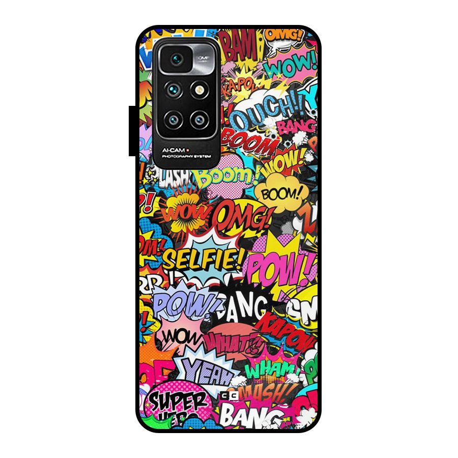 Comic Ringtone Metal Back Case for Redmi 10 Prime