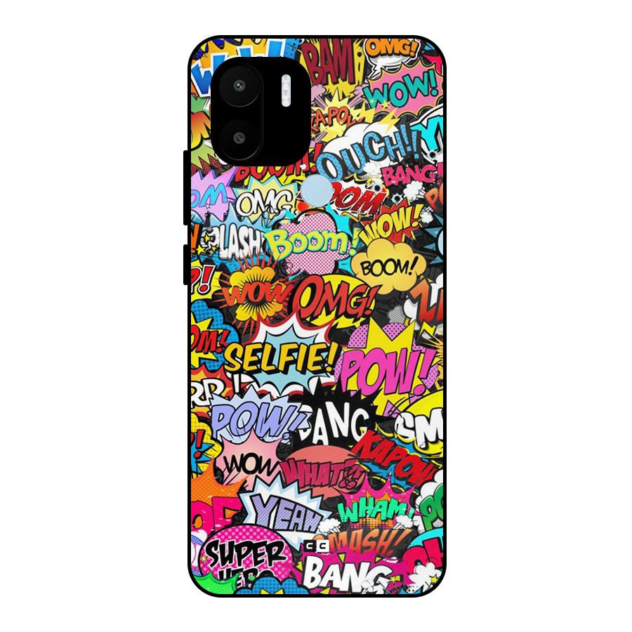 Comic Ringtone Metal Back Case for Redmi A2 Plus