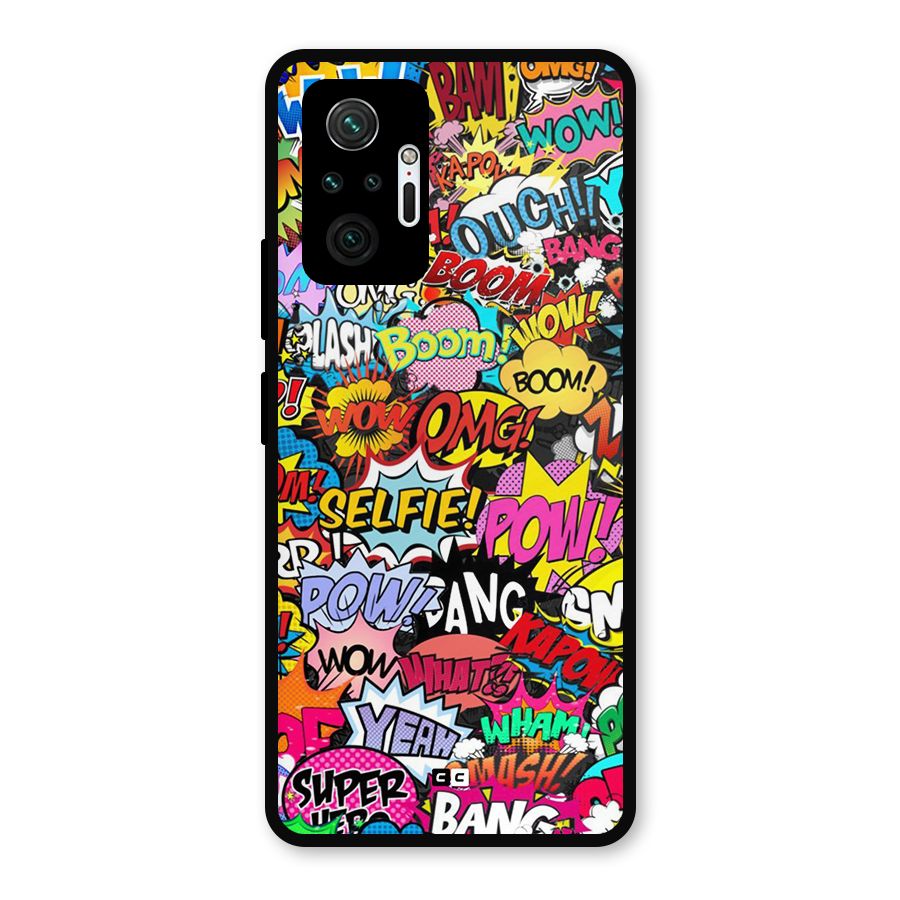 Comic Ringtone Metal Back Case for Redmi Note 10 Pro