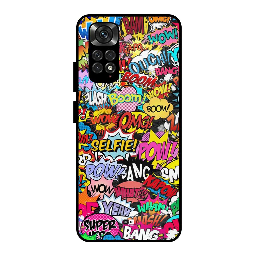 Comic Ringtone Metal Back Case for Redmi Note 11 Pro
