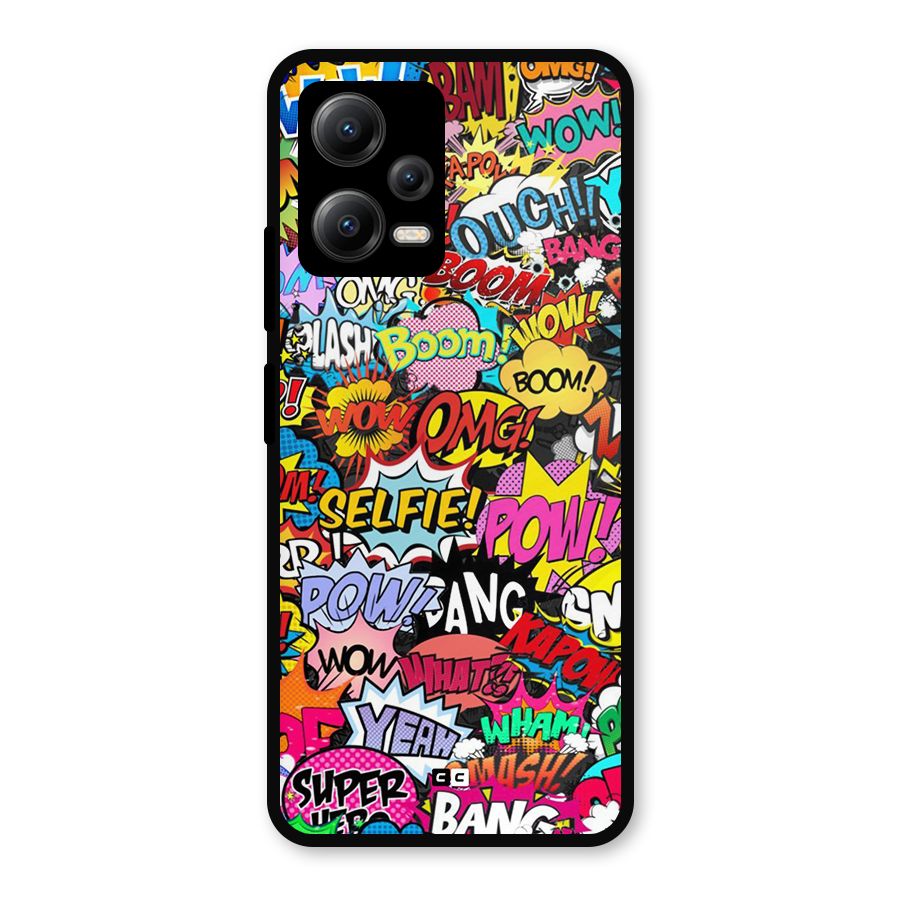 Comic Ringtone Metal Back Case for Redmi Note 12 5G