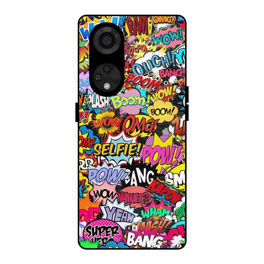 Comic Ringtone Metal Back Case for Reno8 T 5G