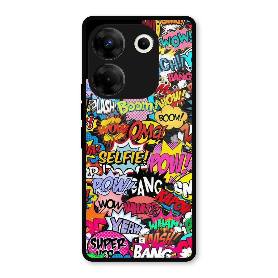 Comic Ringtone Metal Back Case for Tecno Camon 20
