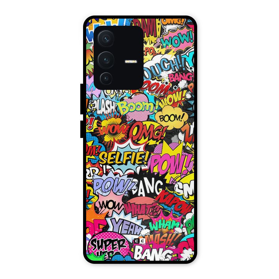 Comic Ringtone Metal Back Case for Vivo V23 5G