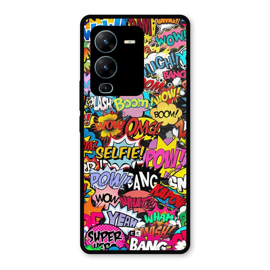 Comic Ringtone Metal Back Case for Vivo V25 Pro