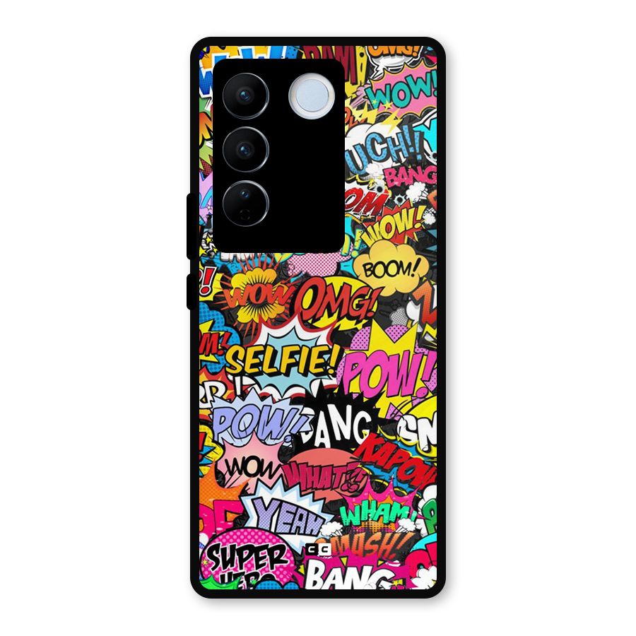 Comic Ringtone Metal Back Case for Vivo V27