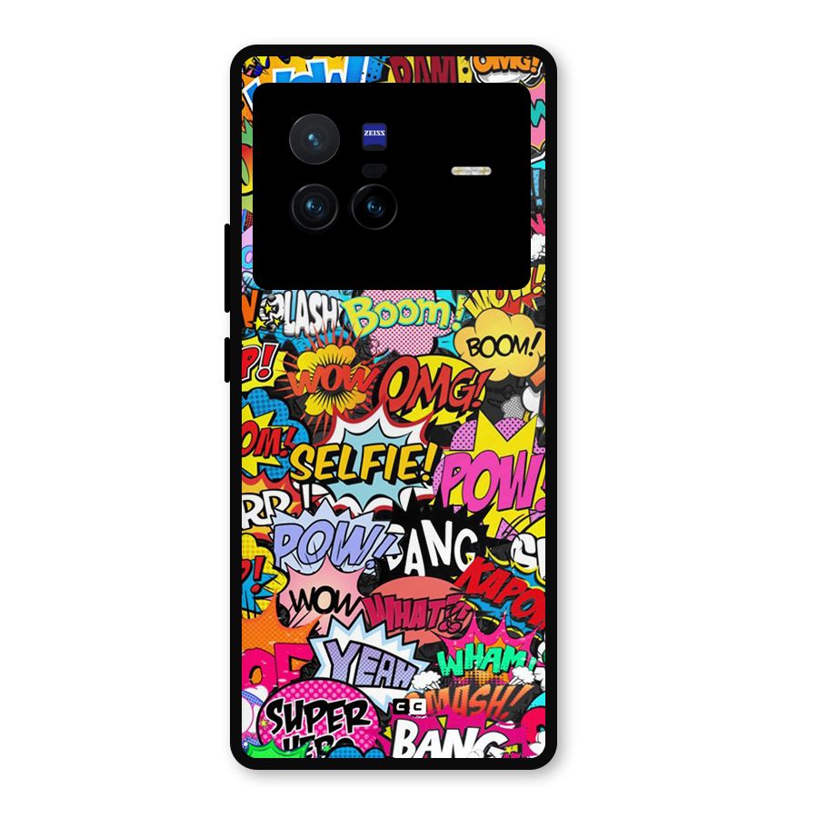 Comic Ringtone Metal Back Case for Vivo X80