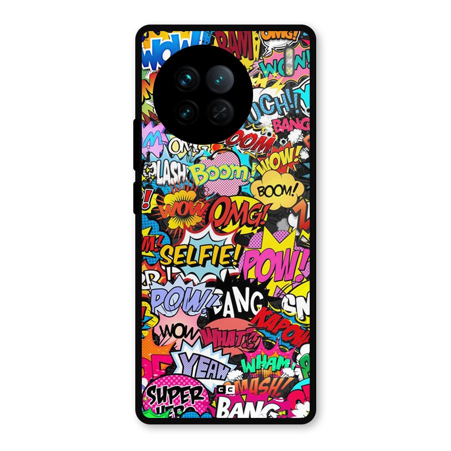 Comic Ringtone Metal Back Case for Vivo X90