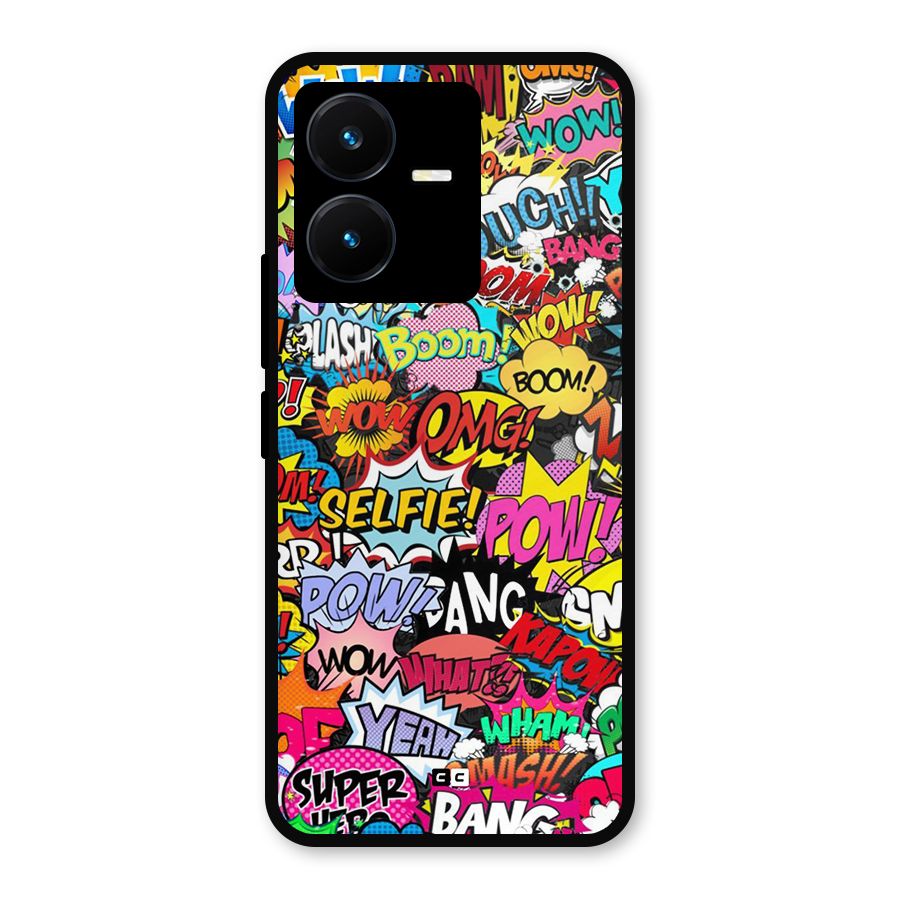 Comic Ringtone Metal Back Case for Vivo Y22