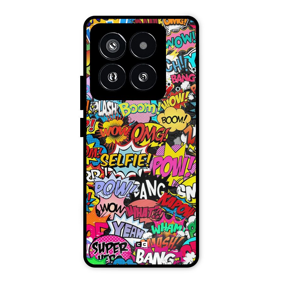 Comic Ringtone Metal Back Case for Xiaomi 14 Pro