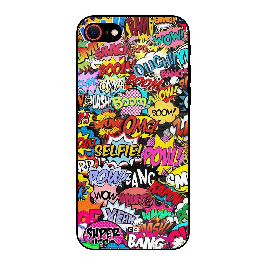 Comic Ringtone Metal Back Case for iPhone 8