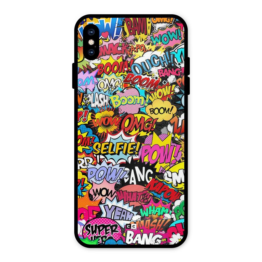 Comic Ringtone Metal Back Case for iPhone XS Max