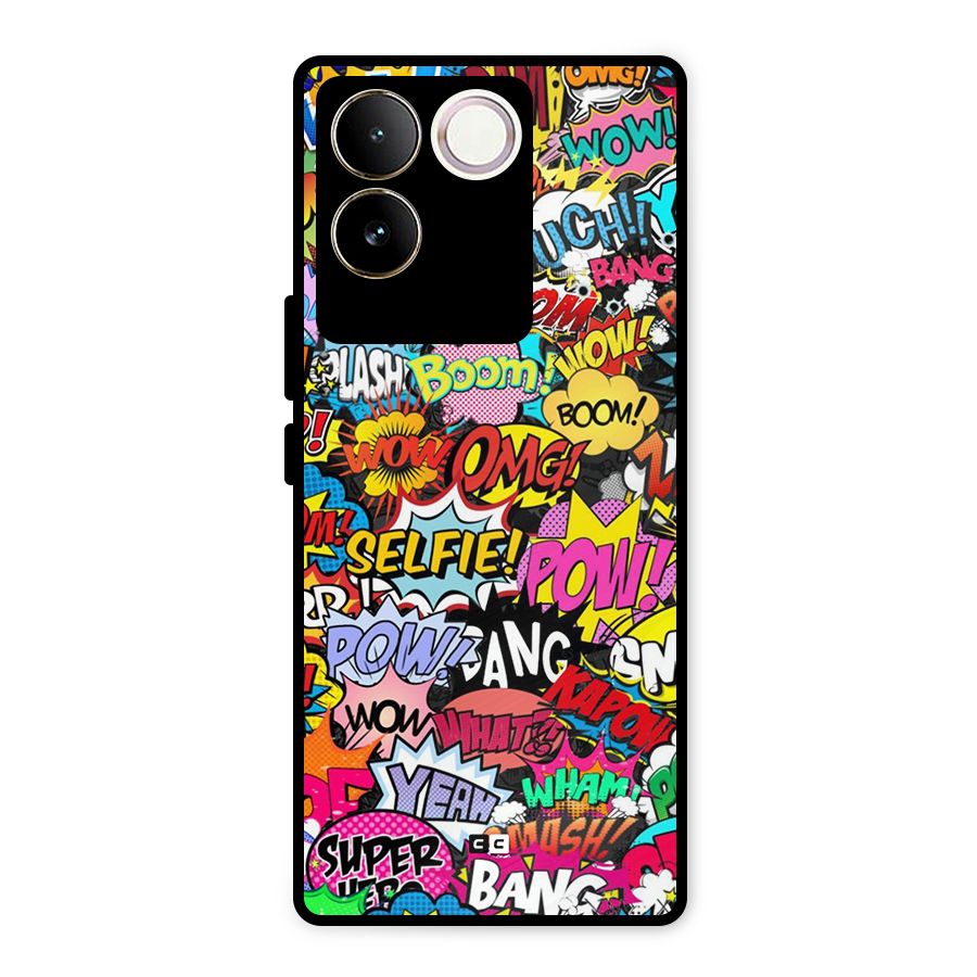 Comic Ringtone Metal Back Case for iQOO Z7 Pro