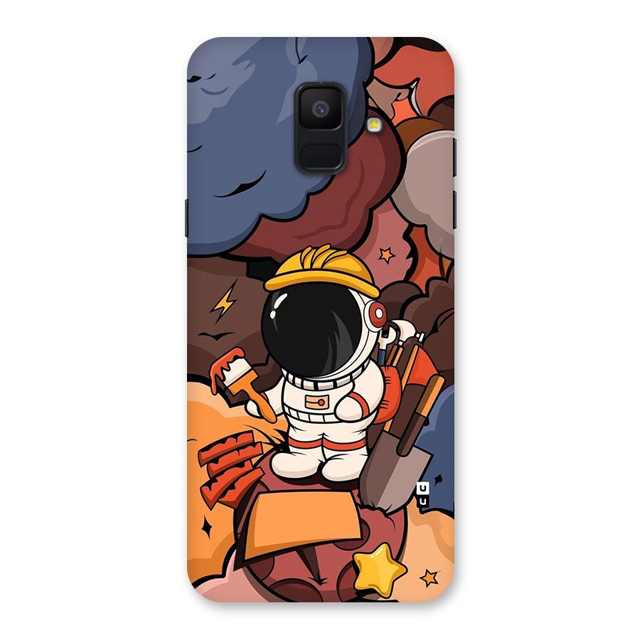 Comic Space Astronaut Back Case for Galaxy A6 (2018)