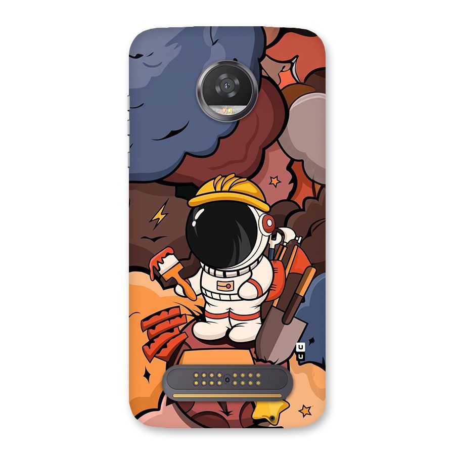 Comic Space Astronaut Back Case for Moto Z2 Play