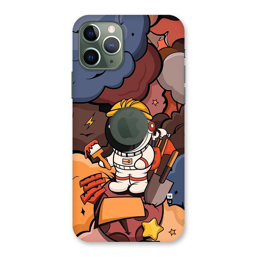 Comic Space Astronaut Back Case for iPhone 11 Pro Logo Cut