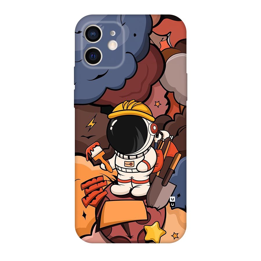 Comic Space Astronaut Back Case for iPhone 12