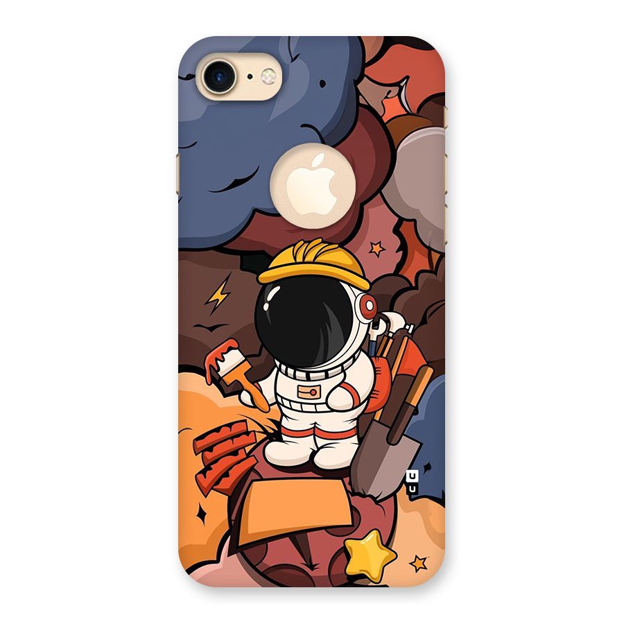 Comic Space Astronaut Back Case for iPhone 7 Logo Cut