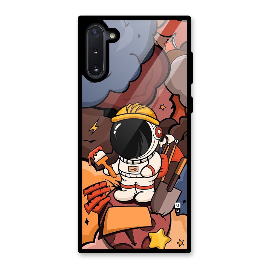 Comic Space Astronaut Glass Back Case for Galaxy Note 10