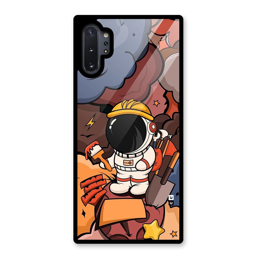 Comic Space Astronaut Glass Back Case for Galaxy Note 10 Plus