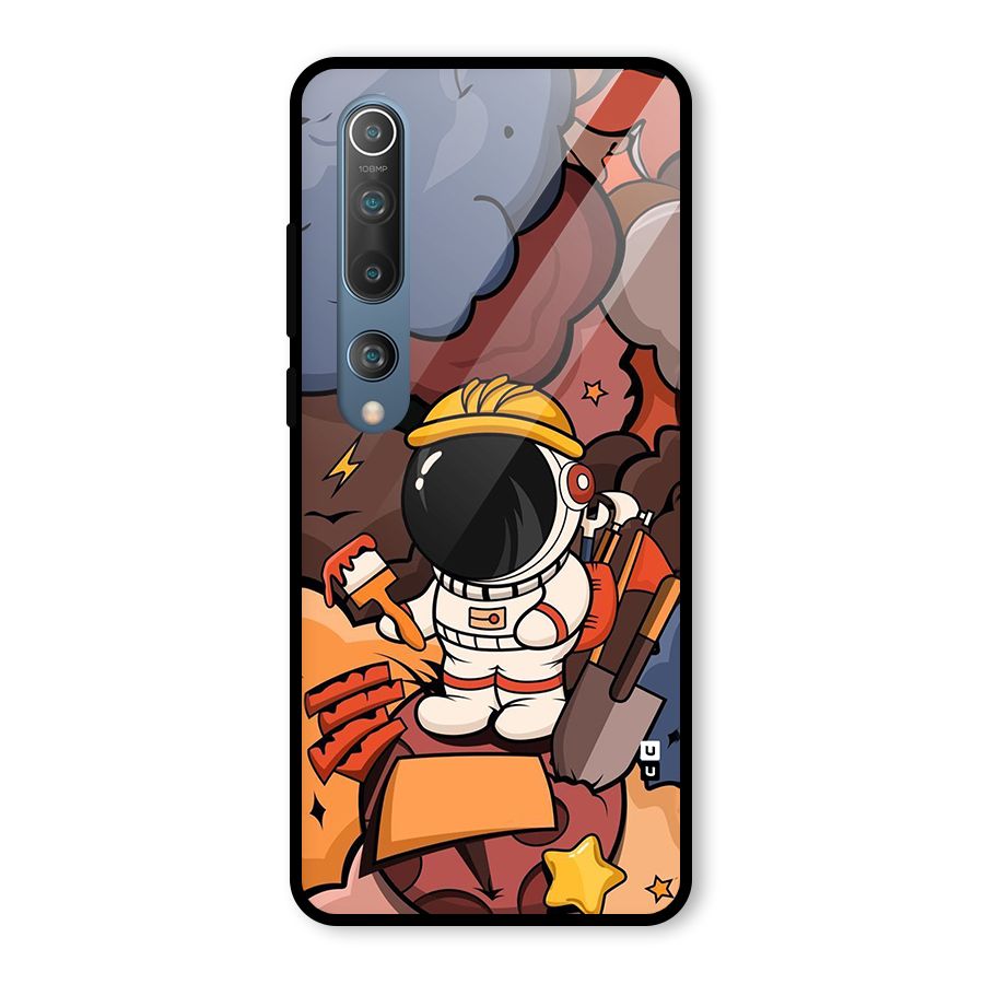 Comic Space Astronaut Glass Back Case for Mi 10