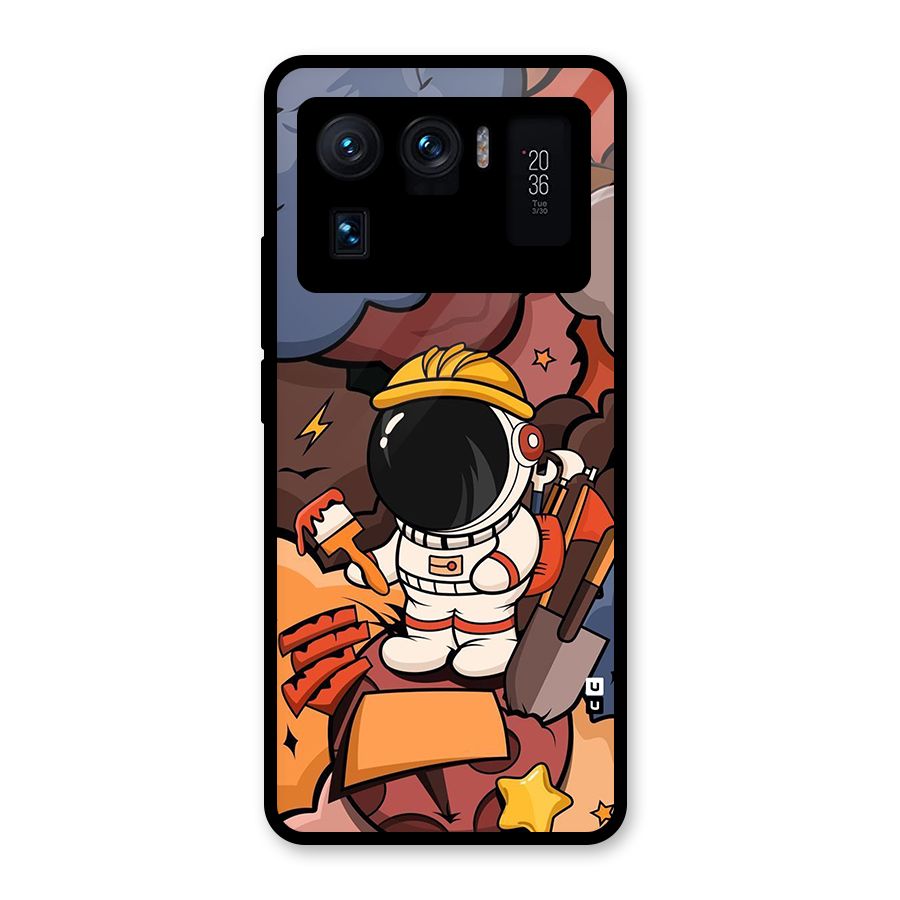 Comic Space Astronaut Glass Back Case for Mi 11 Ultra