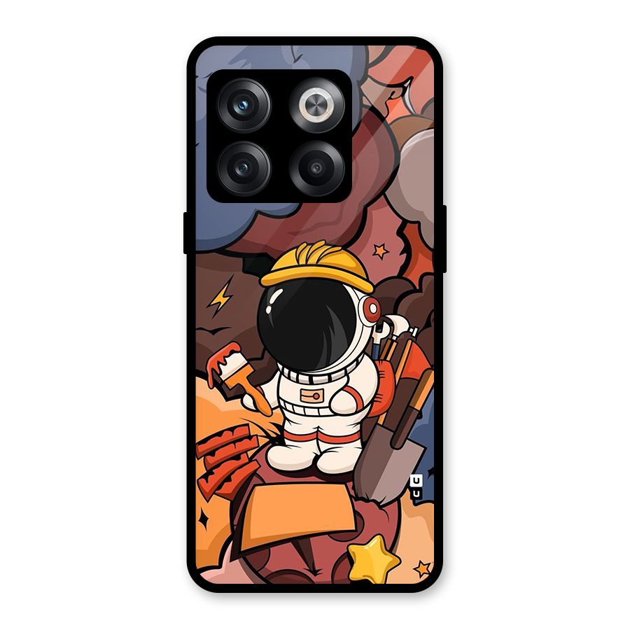 Comic Space Astronaut Glass Back Case for OnePlus 10T