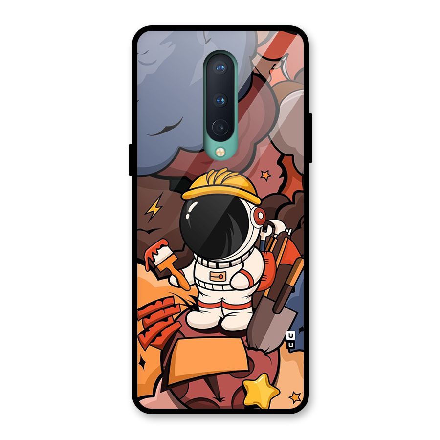Comic Space Astronaut Glass Back Case for OnePlus 8
