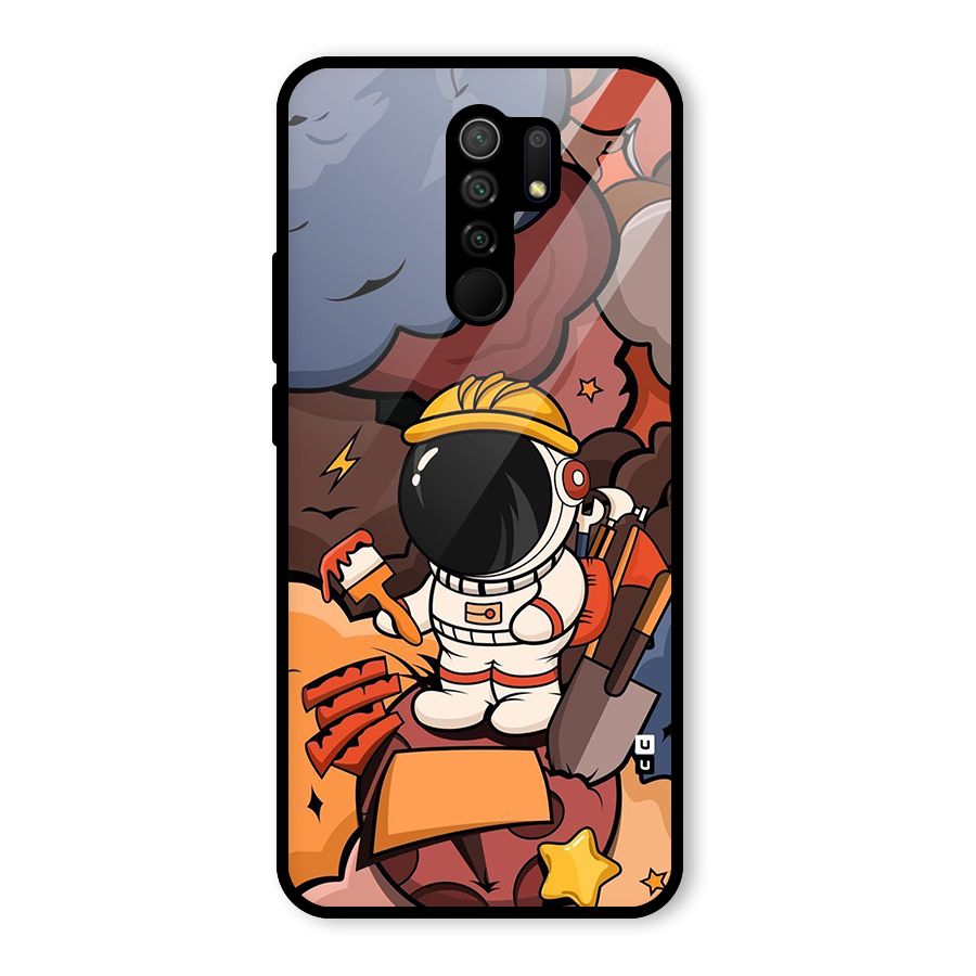 Comic Space Astronaut Glass Back Case for Poco M2