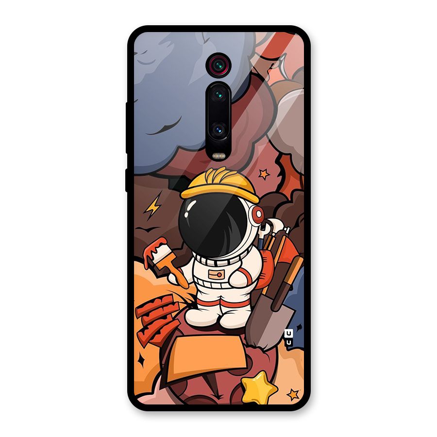 Comic Space Astronaut Glass Back Case for Redmi K20