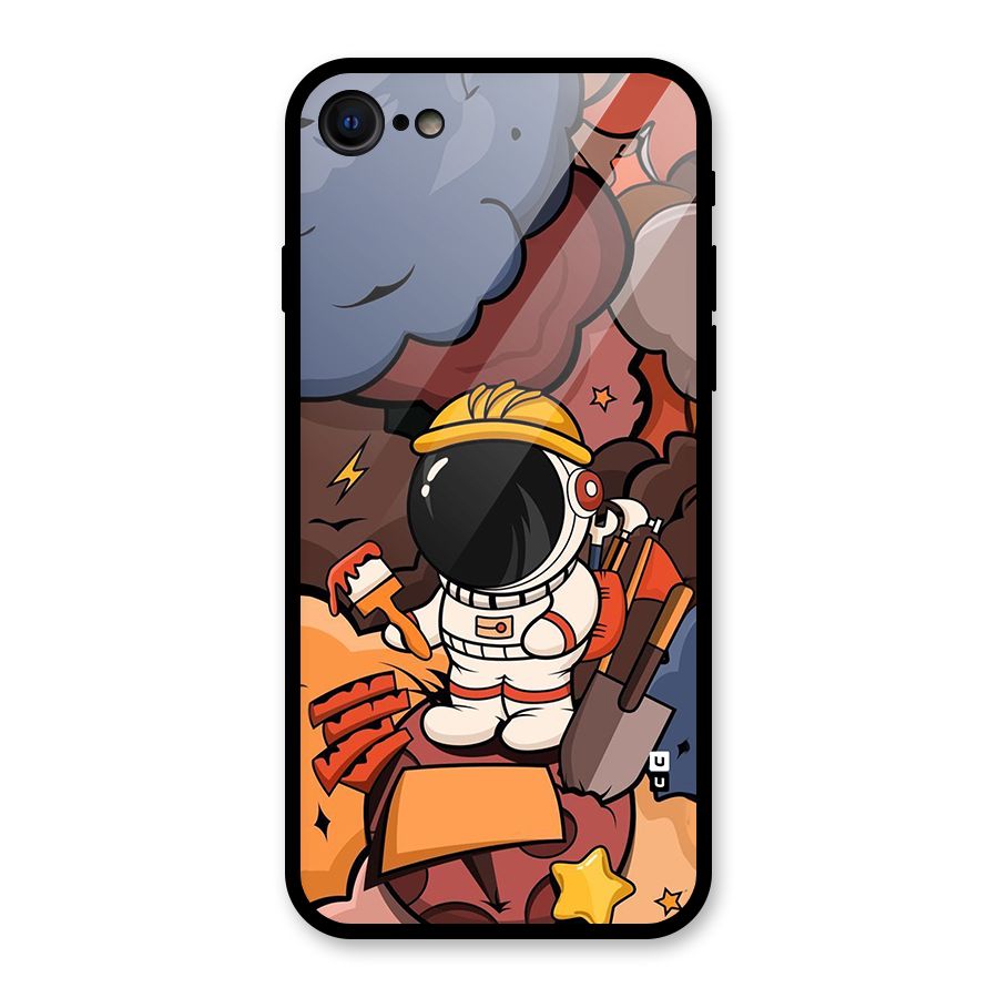 Comic Space Astronaut Glass Back Case for iPhone 7