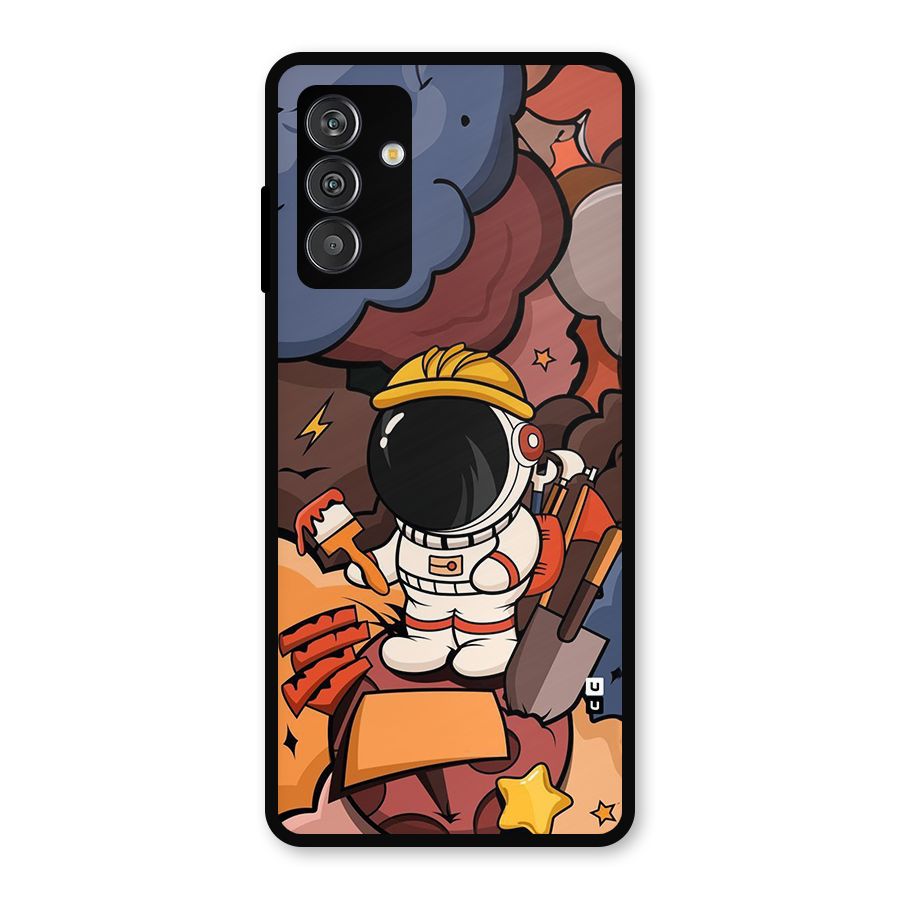 Comic Space Astronaut Metal Back Case for Galaxy F13