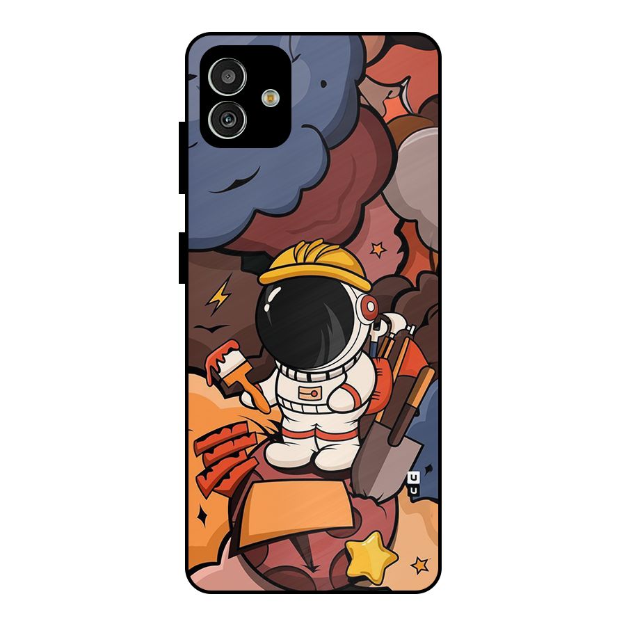 Comic Space Astronaut Metal Back Case for Galaxy M13 5G