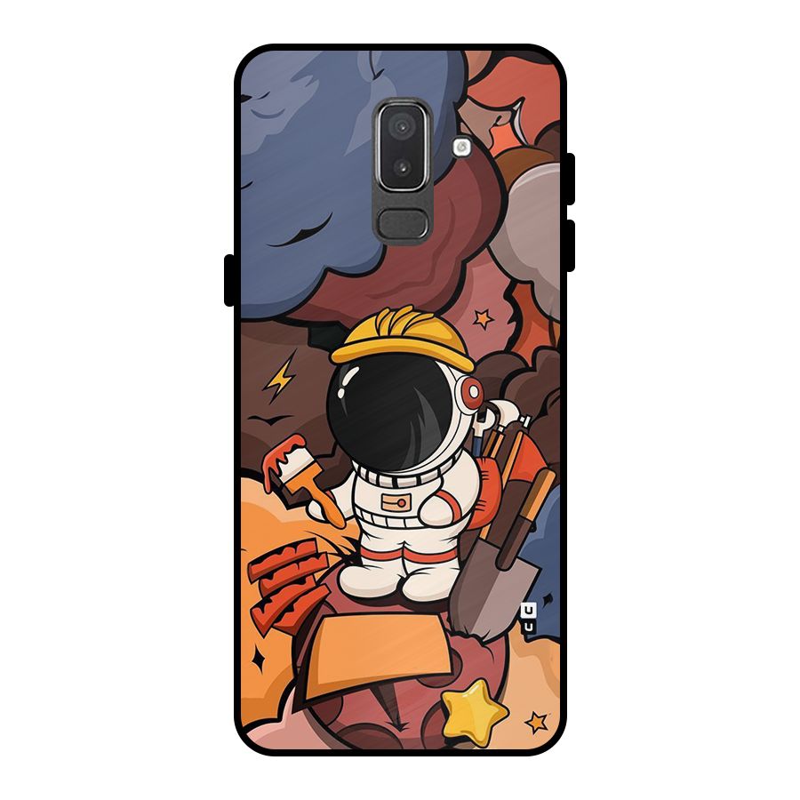Comic Space Astronaut Metal Back Case for Galaxy On8 (2018)