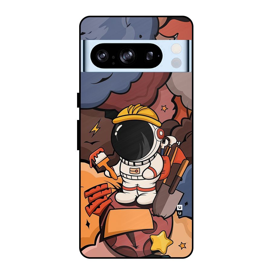Comic Space Astronaut Metal Back Case for Google Pixel 8 Pro