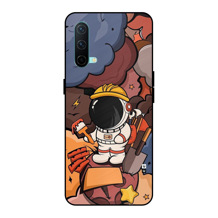 Comic Space Astronaut Metal Back Case for OnePlus Nord CE 5G
