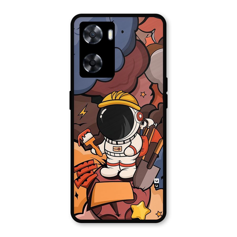Comic Space Astronaut Metal Back Case for OnePlus Nord N20 SE