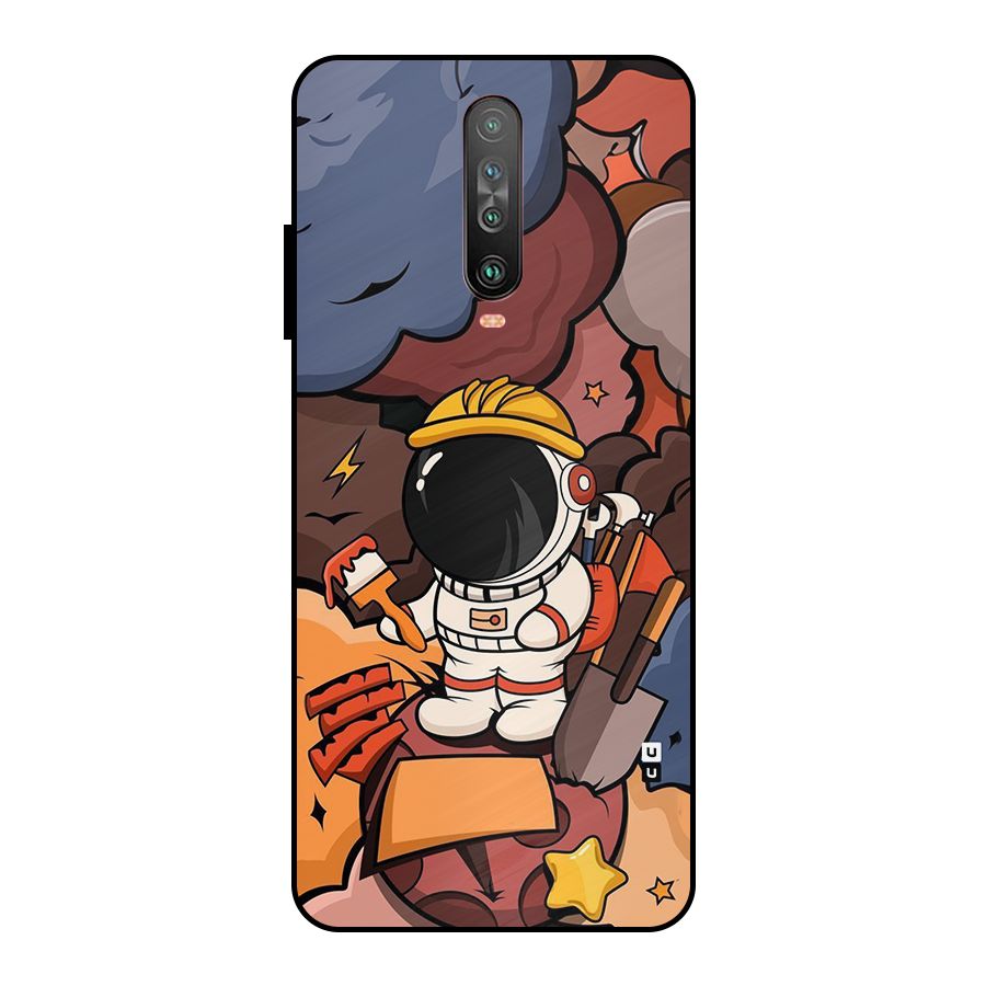 Comic Space Astronaut Metal Back Case for Poco X2