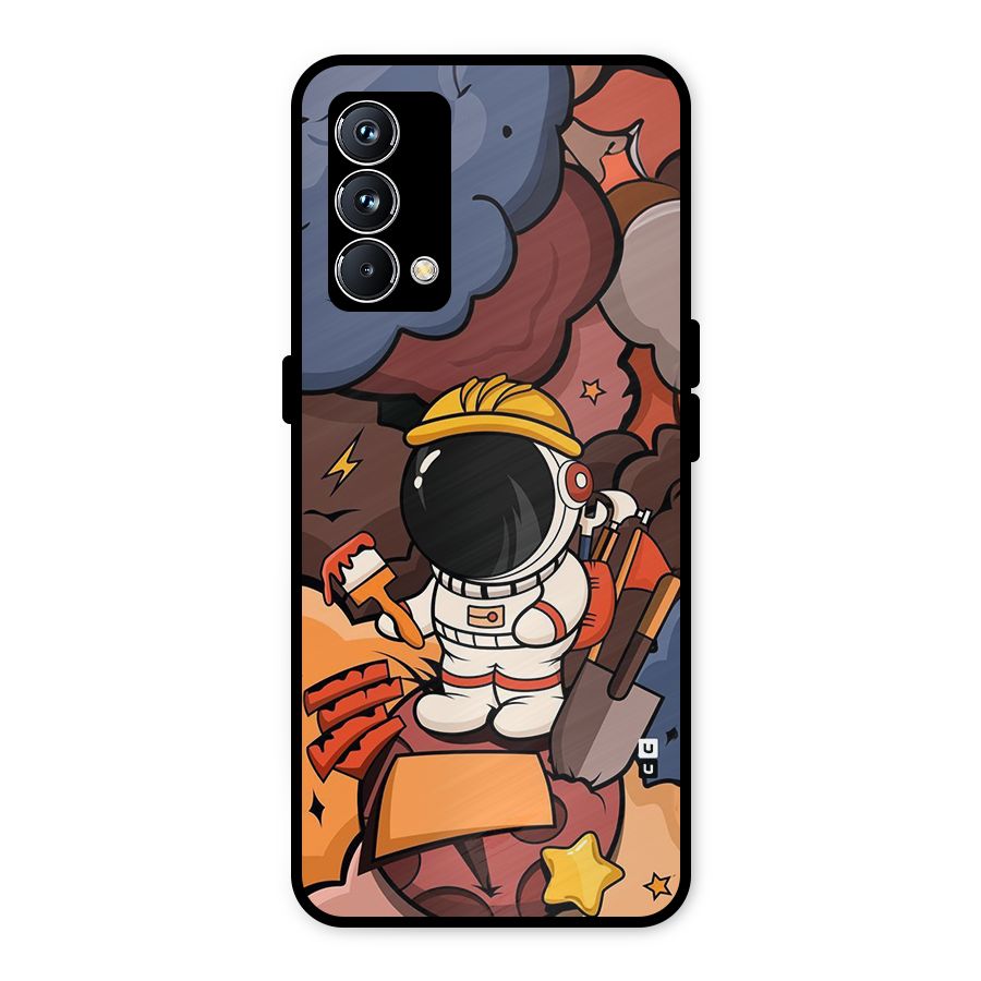 Comic Space Astronaut Metal Back Case for Realme GT Master Edition