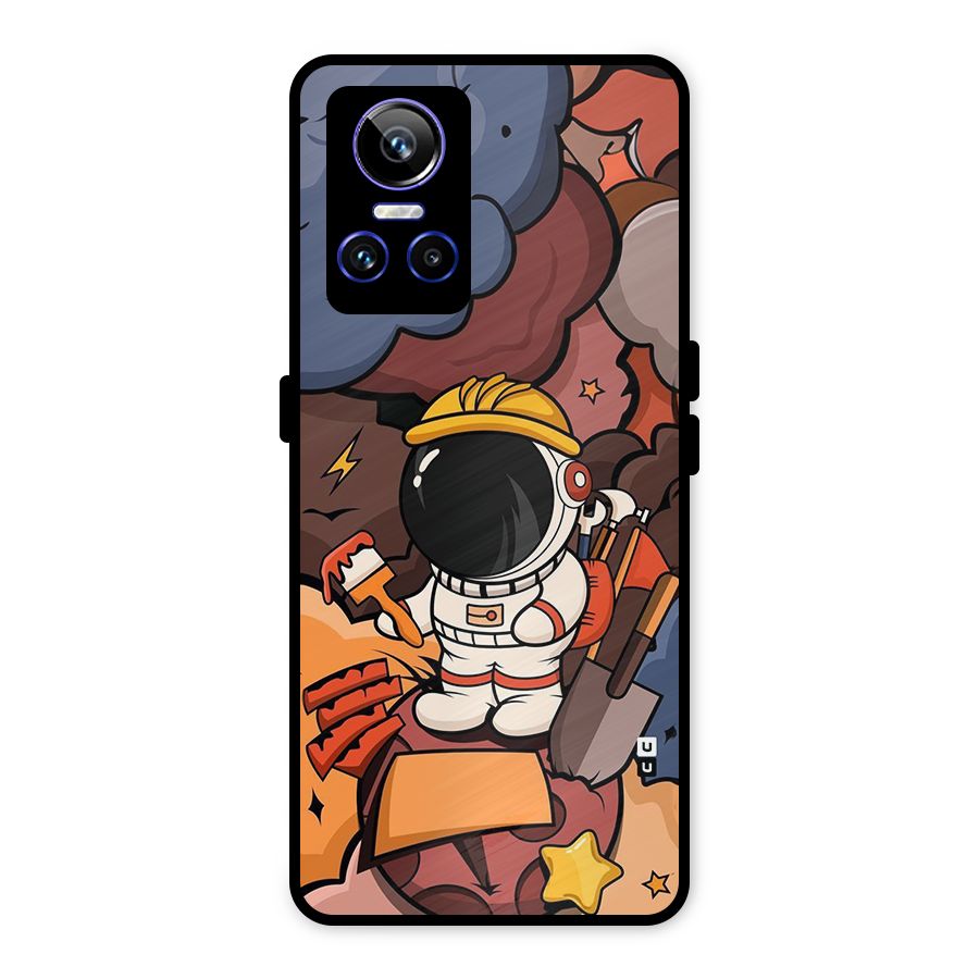 Comic Space Astronaut Metal Back Case for Realme GT Neo 3