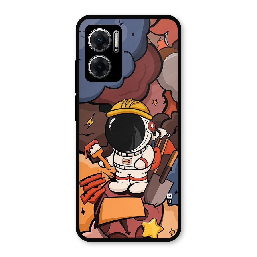 Comic Space Astronaut Metal Back Case for Redmi 11 Prime 5G