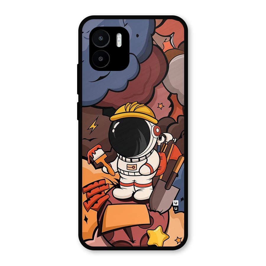 Comic Space Astronaut Metal Back Case for Redmi A1