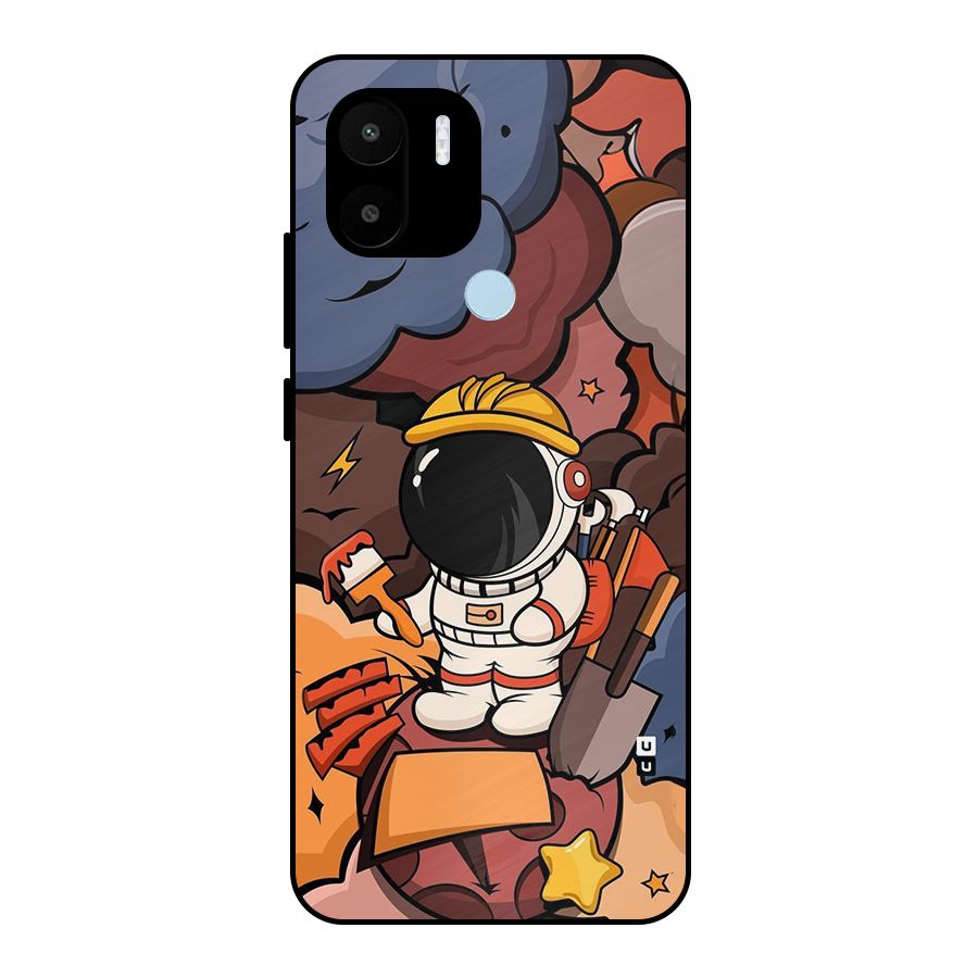 Comic Space Astronaut Metal Back Case for Redmi A2 Plus