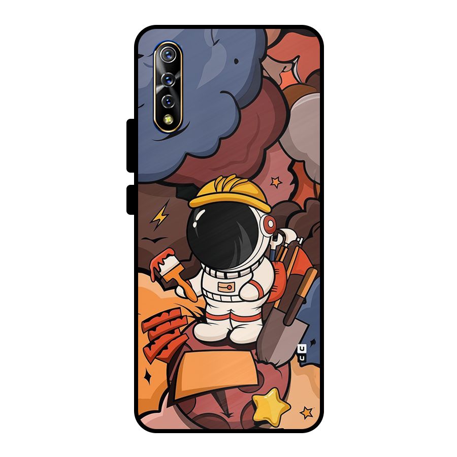 Comic Space Astronaut Metal Back Case for Vivo S1