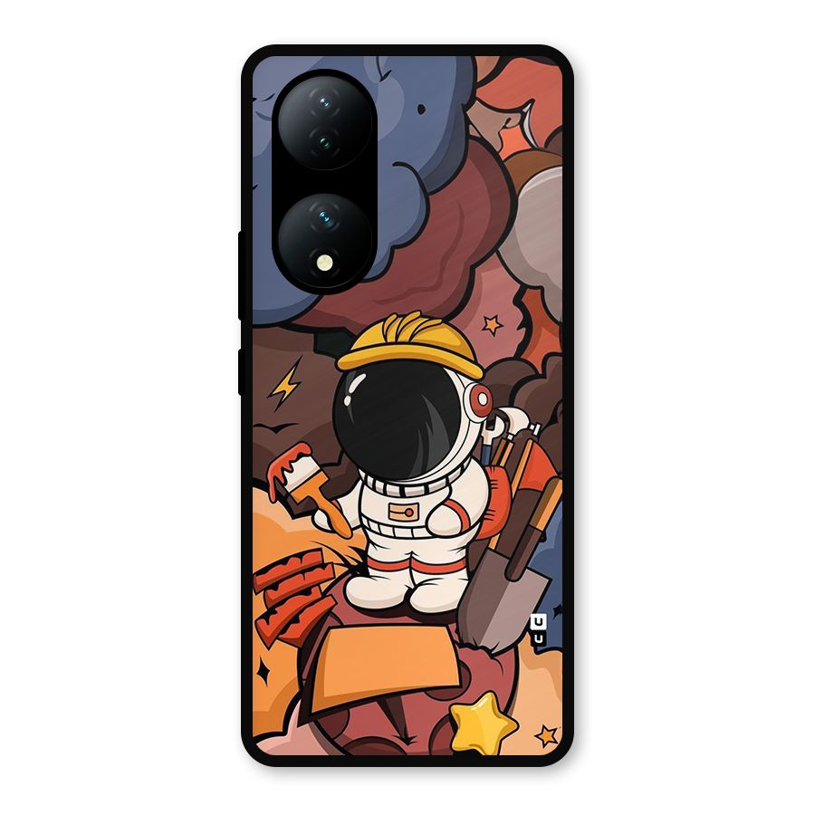 Comic Space Astronaut Metal Back Case for Vivo T2